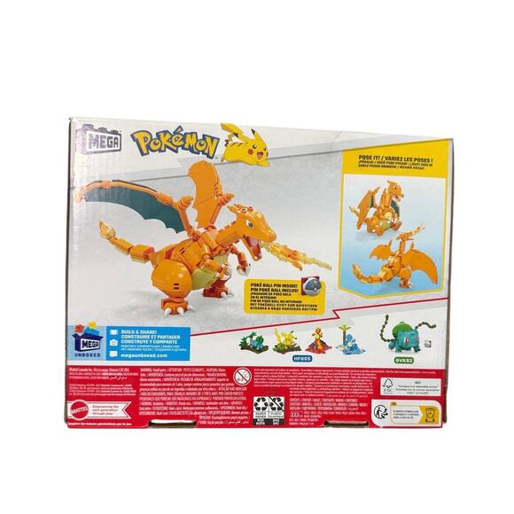 NEW MEGA Pokemon Charizard Building Set (222 Pieces) with 1 Action Figure - Picture 3 of 3